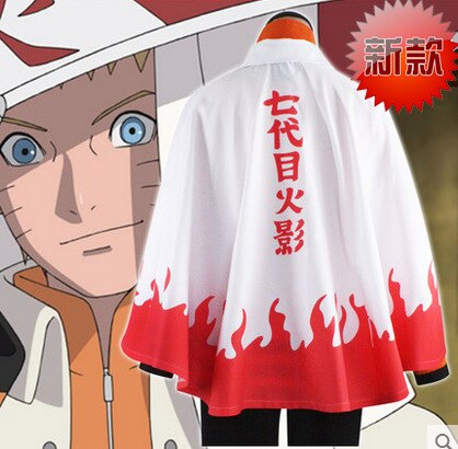 Anime N aruto Seventh Hokage Hoodies Jacket Anime Uzumaki Coat Cosplay Costume ： 